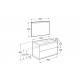 Pack Unik mueble base de 2 cajones + lavabo LANDER - ROCA