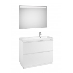 Pack mueble base + lavabo + espejo LED LANDER - ROCA