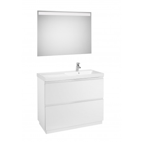 Pack mueble base + lavabo + espejo LED LANDER - ROCA