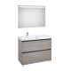 Pack mueble base + lavabo + espejo LED LANDER - ROCA