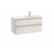 Pack Unik mueble base de 2 cajones + lavabo THE GAP - ROCA