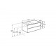 Pack Unik mueble base de 2 cajones + lavabo THE GAP - ROCA