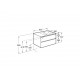 Pack Unik mueble base de 2 cajones + lavabo THE GAP - ROCA