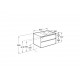 Pack Unik mueble base de 2 cajones + lavabo THE GAP - ROCA