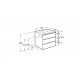 Pack Unik mueble base de 3 cajones + lavabo central THE GAP - ROCA