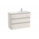 Pack Unik mueble base de 3 cajones + lavabo a al derecha THE GAP - ROCA