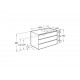 Pack Unik mueble base de 3 cajones + lavabo a al derecha THE GAP - ROCA