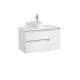 Mueble base de 2 cajones para lavabo de sobre encimera THE GAP - ROCA