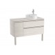 Mueble base de 2 cajones para lavabo de sobre encimera THE GAP - ROCA