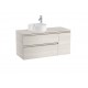 Mueble base de 2 cajones para lavabo de sobre encimera THE GAP - ROCA