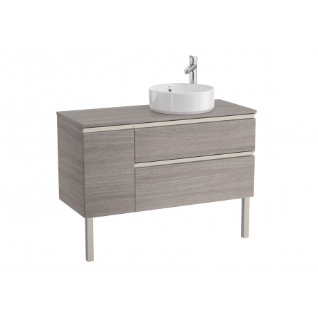 Mueble base de 2 cajones para lavabo de sobre encimera THE GAP - ROCA