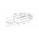 Mueble base de 2 cajones para lavabo de sobre encimera THE GAP - ROCA