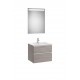 Pack mueble base de 2 cajones + lavabo central + espejo LED THE GAP - ROCA