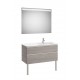 Pack mueble base de 2 cajones + lavabo derecha + espejo LED THE GAP - ROCA