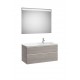 Pack mueble base de 2 cajones + lavabo derecha + espejo LED THE GAP - ROCA