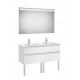 Pack de mueble base de cuatro cajones, lavabo doble y espejo LED THE GAP - ROCA