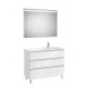 Pack mueble base de 3 cajones + lavabo derecha + espejo LED THE GAP - ROCA