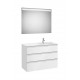 Pack mueble base de 3 cajones + lavabo derecha + espejo LED THE GAP - ROCA