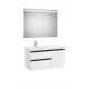 Pack mueble base de 2 cajones y 1 puerta + lavabo + espejo LED DOMI - ROCA