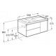 Pack Unik mueble base de 2 cajones y puerta + lavabo izquierda DOMI - ROCA