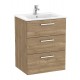 Pack Unik Family mueble base de 3 cajones + lavabo VICTORIA - ROCA