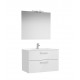 Pack mueble base de 2 cajones + lavabo + espejo + aplique LED VICTORIA - ROCA