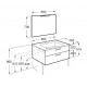 Pack mueble base de 2 cajones + lavabo + espejo + aplique LED VICTORIA - ROCA