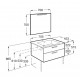 Pack mueble base de 2 cajones + lavabo + espejo + aplique LED VICTORIA - ROCA