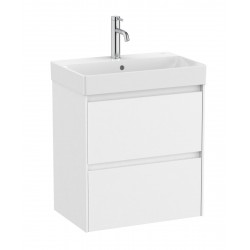 Pack Unik mueble base blanco compacto de 2 cajones + lavabo ONA - ROCA
