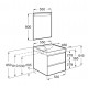 Pack Unik mueble roble claro de dos cajones + lavabo ONA - ROCA