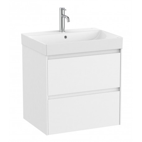 Pack Unik mueble blanco de 2 cajones + lavabo ONA - ROCA
