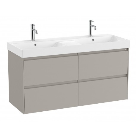 Pack Unik mueble de 4 cajones + lavabo doble ONA - ROCA