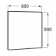 Espejo rectangular 800x900mm LUNA - ROCA