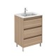 Conjunto mueble baño de 3 cajones + lavabo compacto SANSA - ROYO