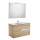 Pack mueble base + lavabo + espejo con aplique LED VICTORIA-N - ROCA