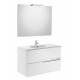 Pack mueble base + lavabo + espejo con aplique LED VICTORIA-N - ROCA