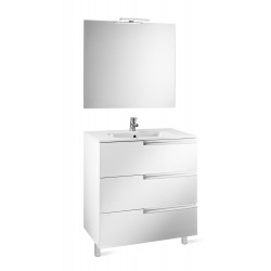 Pack Family mueble base + lavabo + espejo con aplique LED VICTORIA-N - ROCA