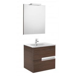 Pack mueble + lavabo + espejo con aplique LED VICTORIA-N - ROCA