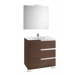 Pack Family mueble base + lavabo + espejo con aplique LED VICTORIA-N - ROCA