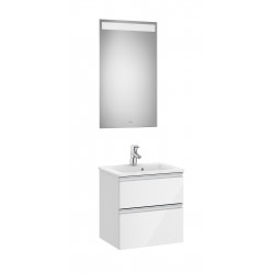 Pack mueble de 2 cajones 500 mm + lavabo + espejo LED THE GAP - ROCA