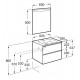 Pack mueble de 2 cajones, lavabo y espejo LED THE GAP - ROCA