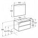 Pack mueble de 2 cajones 800 mm + lavabo + espejo LED THE GAP - ROCA