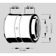 Manguito de unión coaxial estanco Ø80/110 mm AZ 233 - JUNKERS