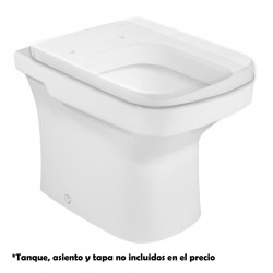 Taza de inodoro compacta adosada a pared con salida dual DAMA - ROCA