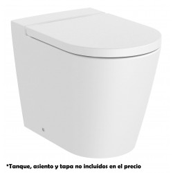 Taza Rimless adosada a pared con salida dual para inodoro ROUND INSPIRA - ROCA