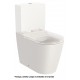 Taza Rimless adosada a pared con salida dual para inodoro de tanque bajo (ROUND) - ROCA