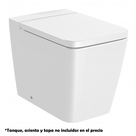 Taza Rimless adosada a pared con salida dual SQUARE INSPIRA - ROCA