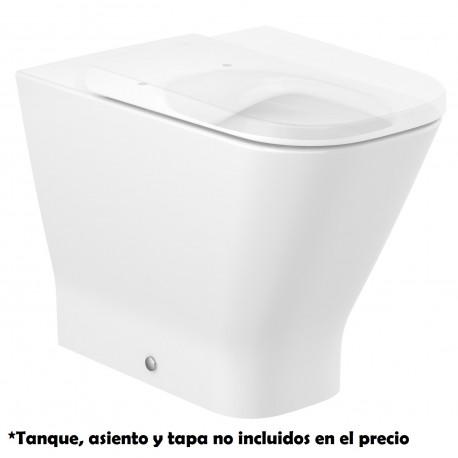 Taza Rimless altura confort adosada a pared con salida dual SQUARE THE GAP - ROCA