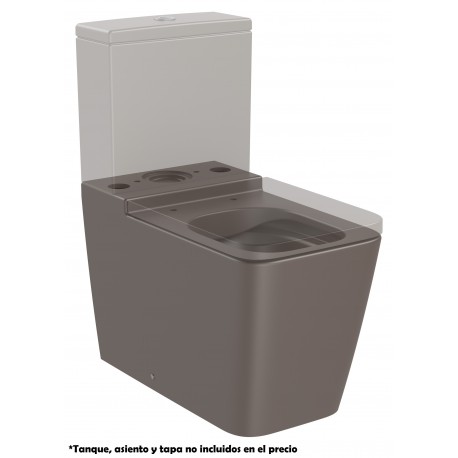 Taza Rimless adosada a pared con salida dual para inodoro de tanque bajo - ROCA