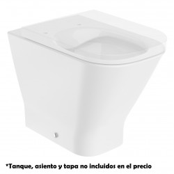 Taza Rimless adosada a pared con salida dual para inodoro SQUARE THE GAP - ROCA